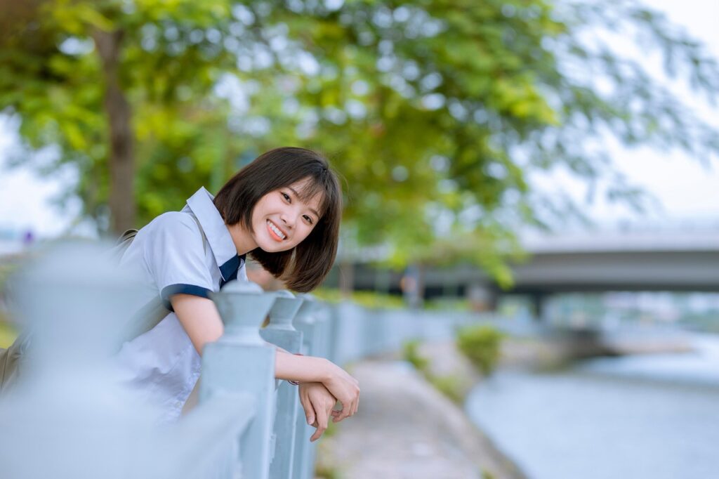 girl, student, asian, uniform, school uniform, young woman, asian girl, portrait, model, asian model, modeling, pose, posing, smile, smiling, student, student, student, student, student, asian, asian girl